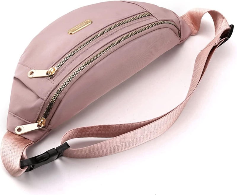 Dorras Fanny Pack Waist Pack for Women, Waterproof Waist Bag for Running Sports Travel - Pink - Image 4